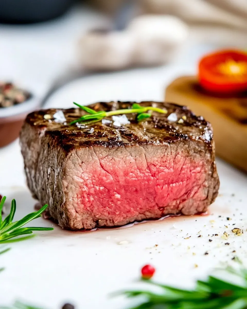 Delicious Black And Blue Steak shot