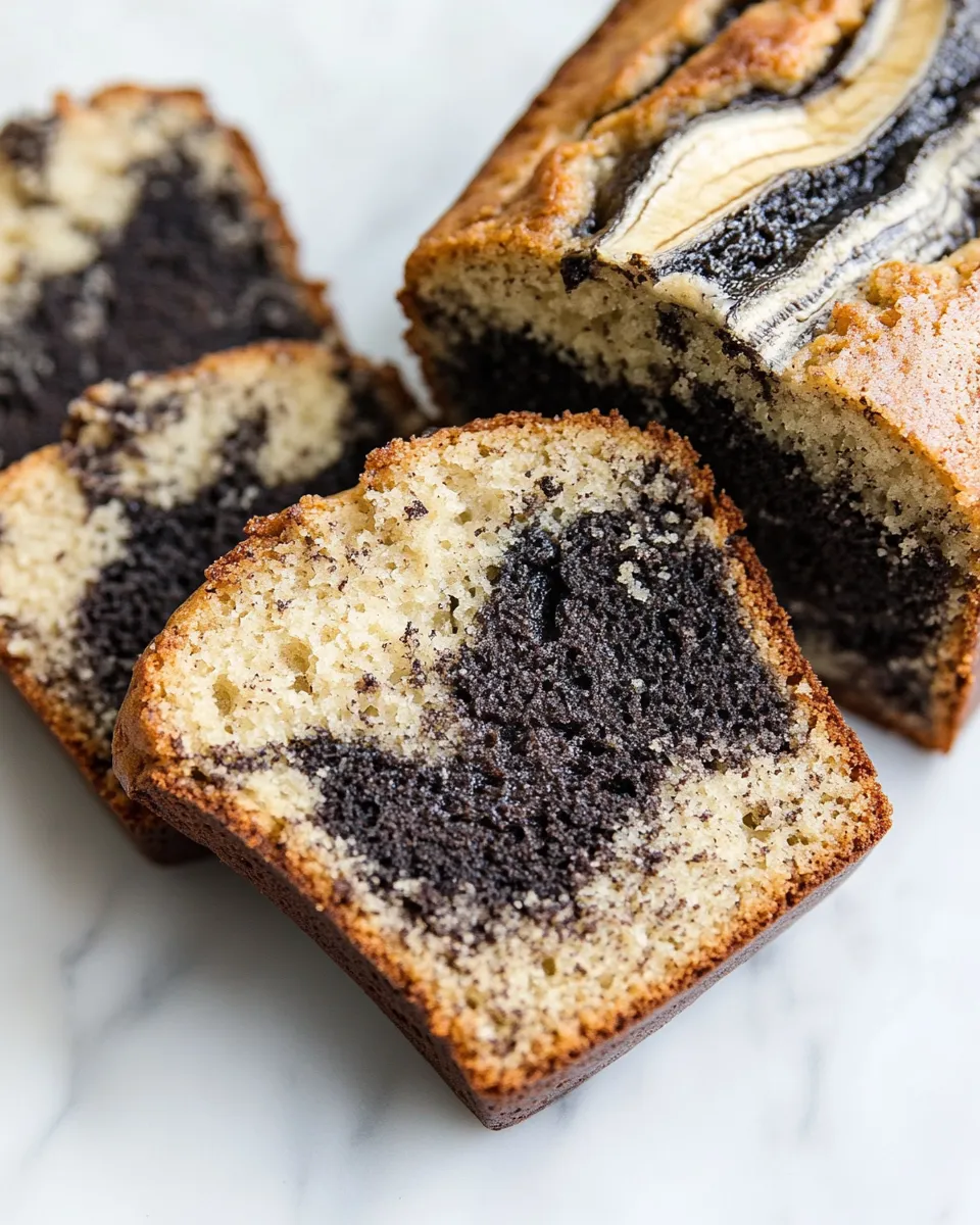 Homemade Black Sesame Swirl Banana Bread photo