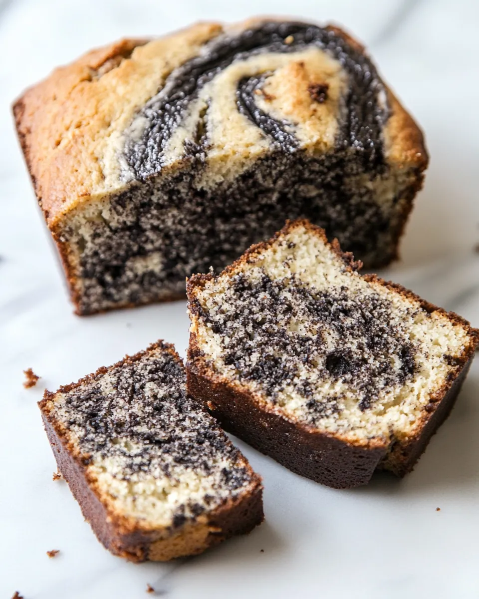 Easy Black Sesame Swirl Banana Bread recipe photo
