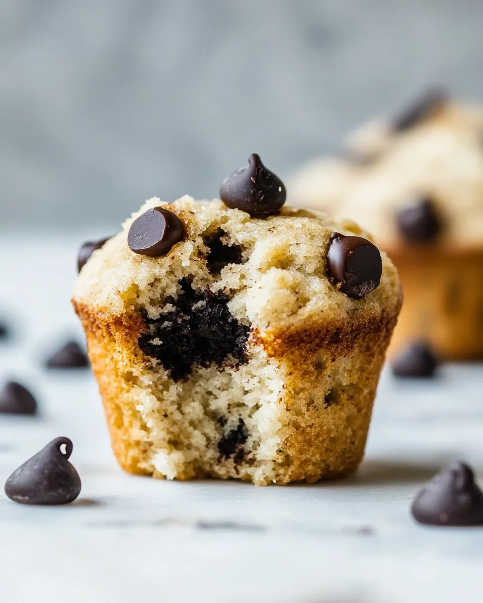 Homemade Black Walnut Chocolate Chip Keto Low-Carb Muffins With Almond Flour photo