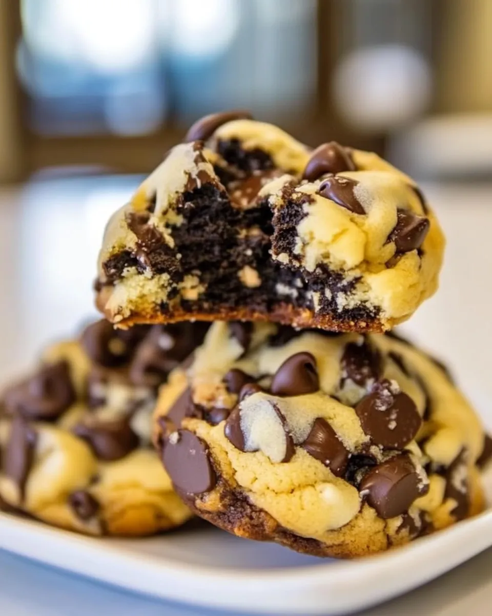 Delicious Black & White Cookies: Cream Cheese Chocolate Chip & Dark Chocolate Dark Brown Sugar shot