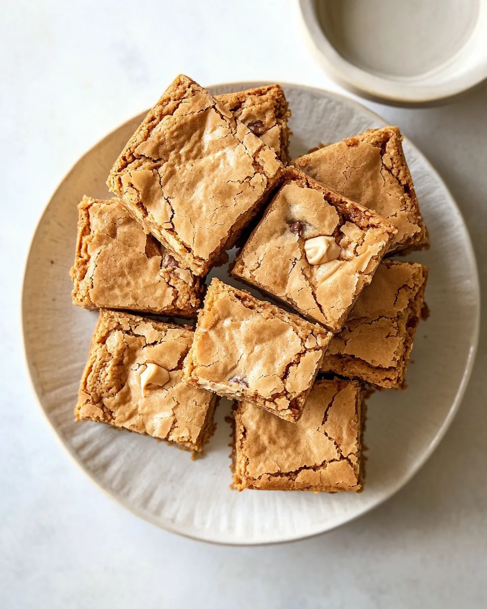 Delicious Blondies Recipe shot