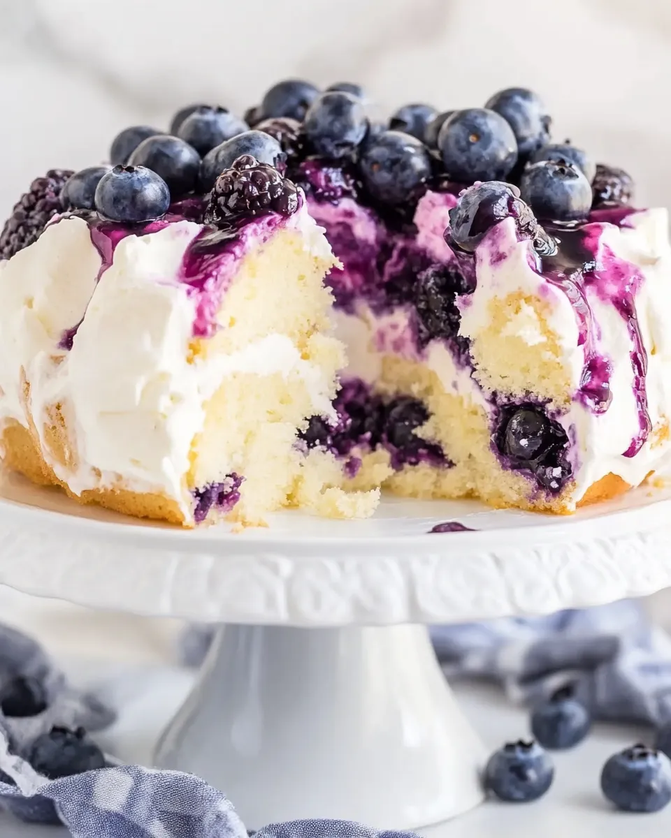 Easy Blueberry Angel Food Cake picture