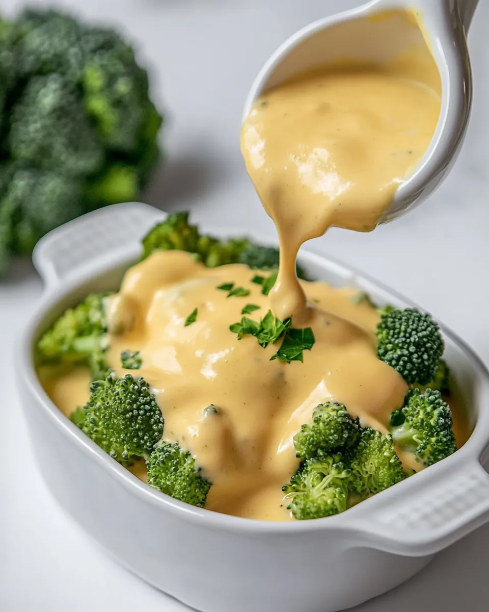 Delicious Broccoli Cheese Sauce shot