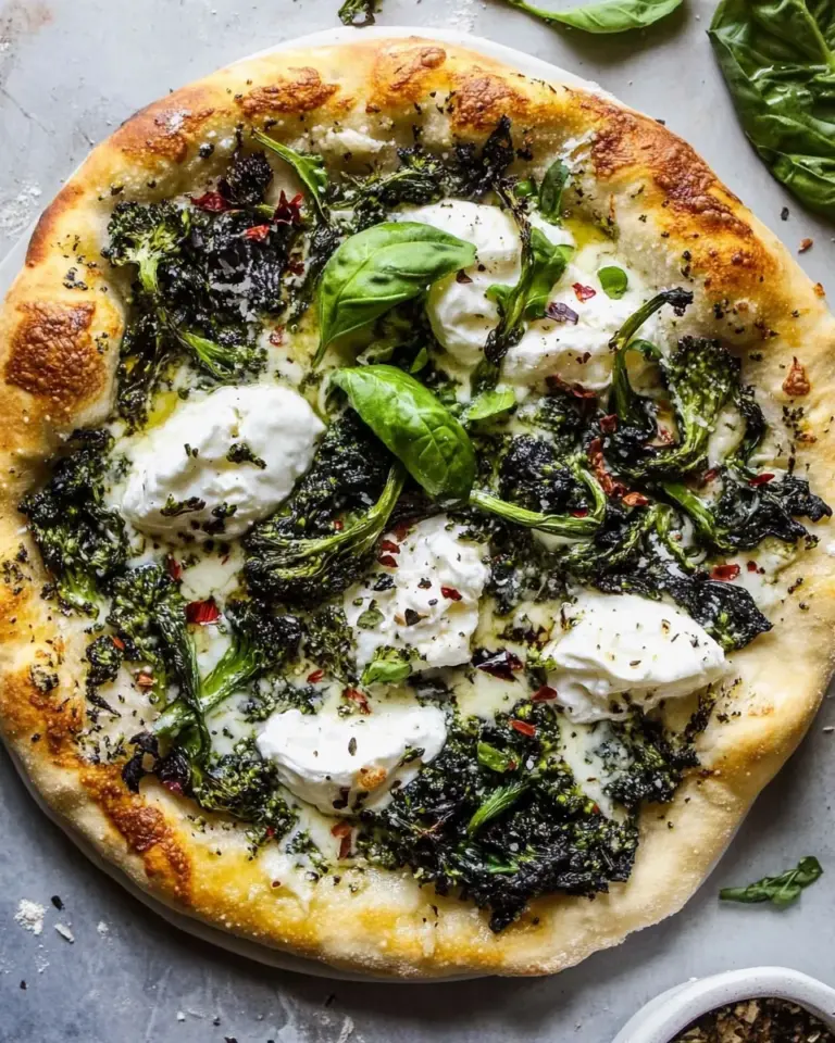 Best Broccoli Rabe Burrata Pizza. dish image