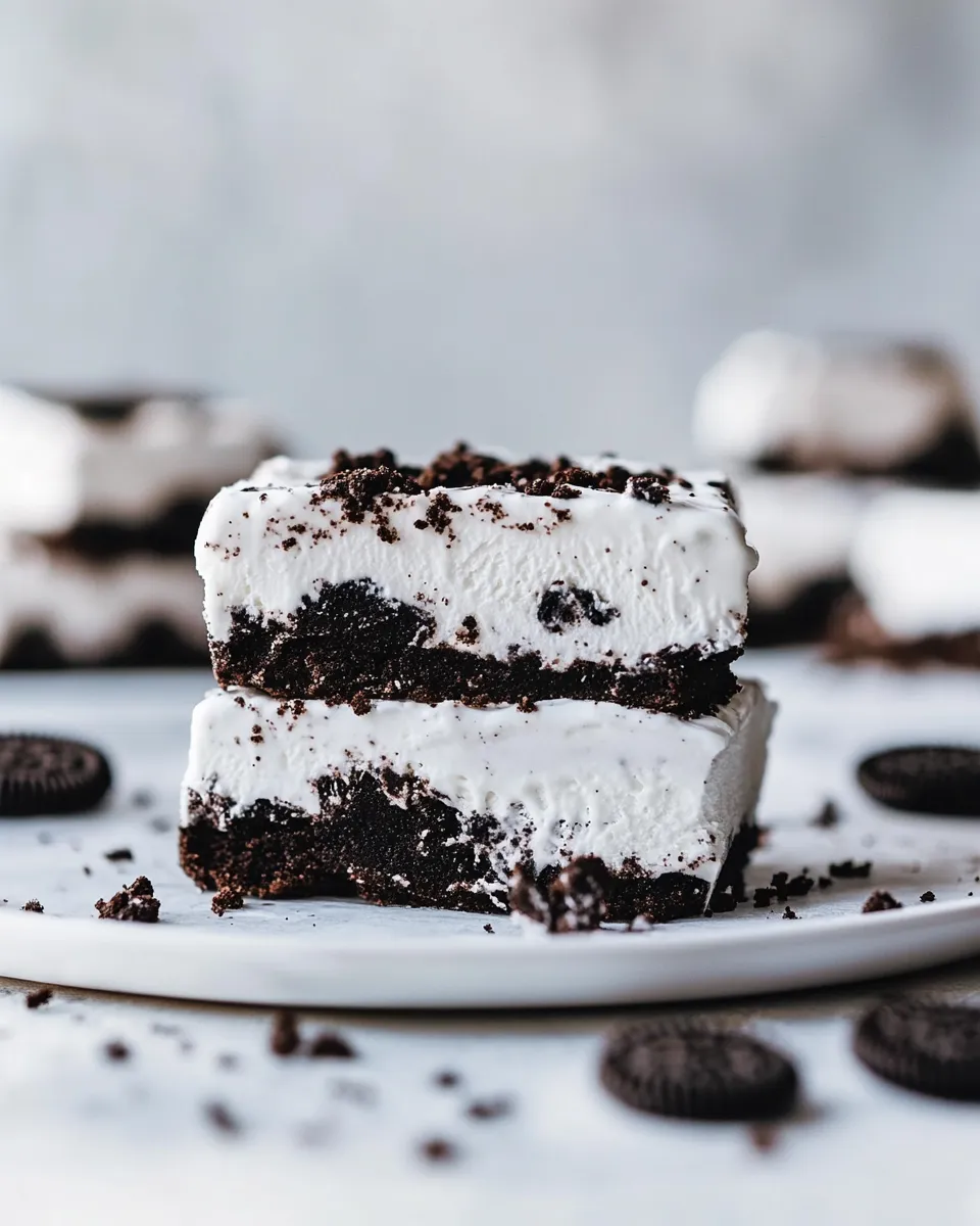 Homemade Brownie Oreo Ice Cream Bars photo