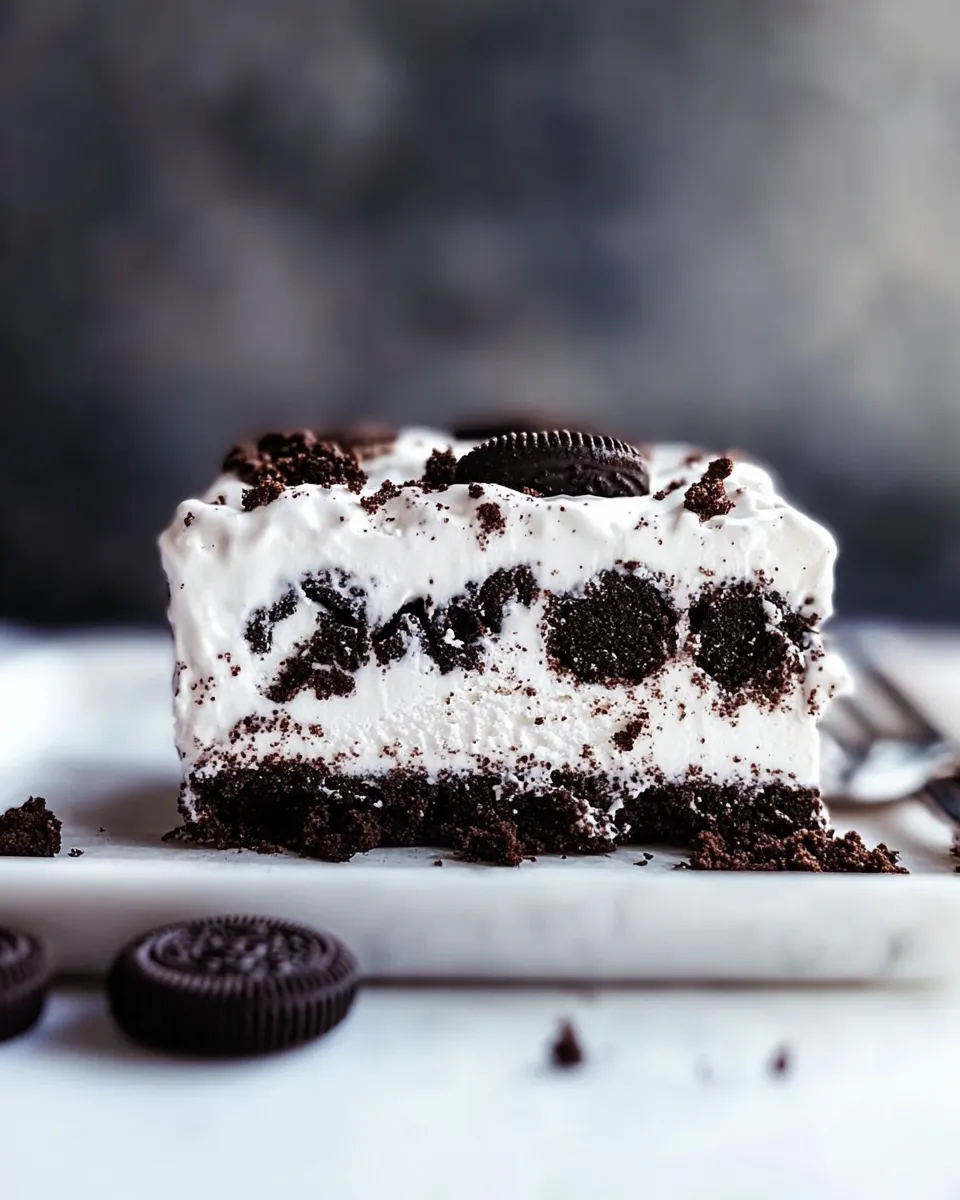 Easy Brownie Oreo Ice Cream Bars picture
