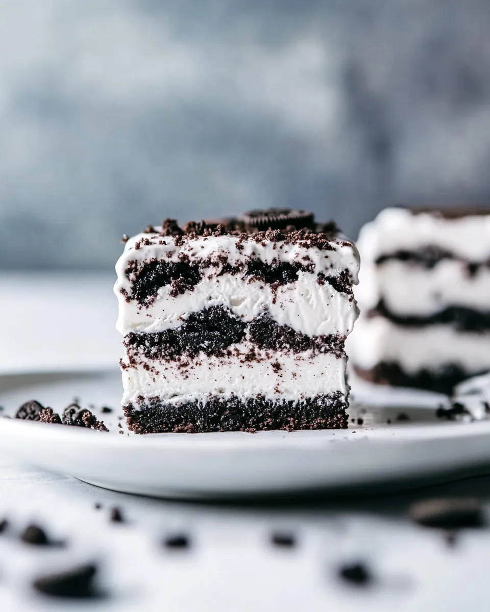Delicious Brownie Oreo Ice Cream Bars shot