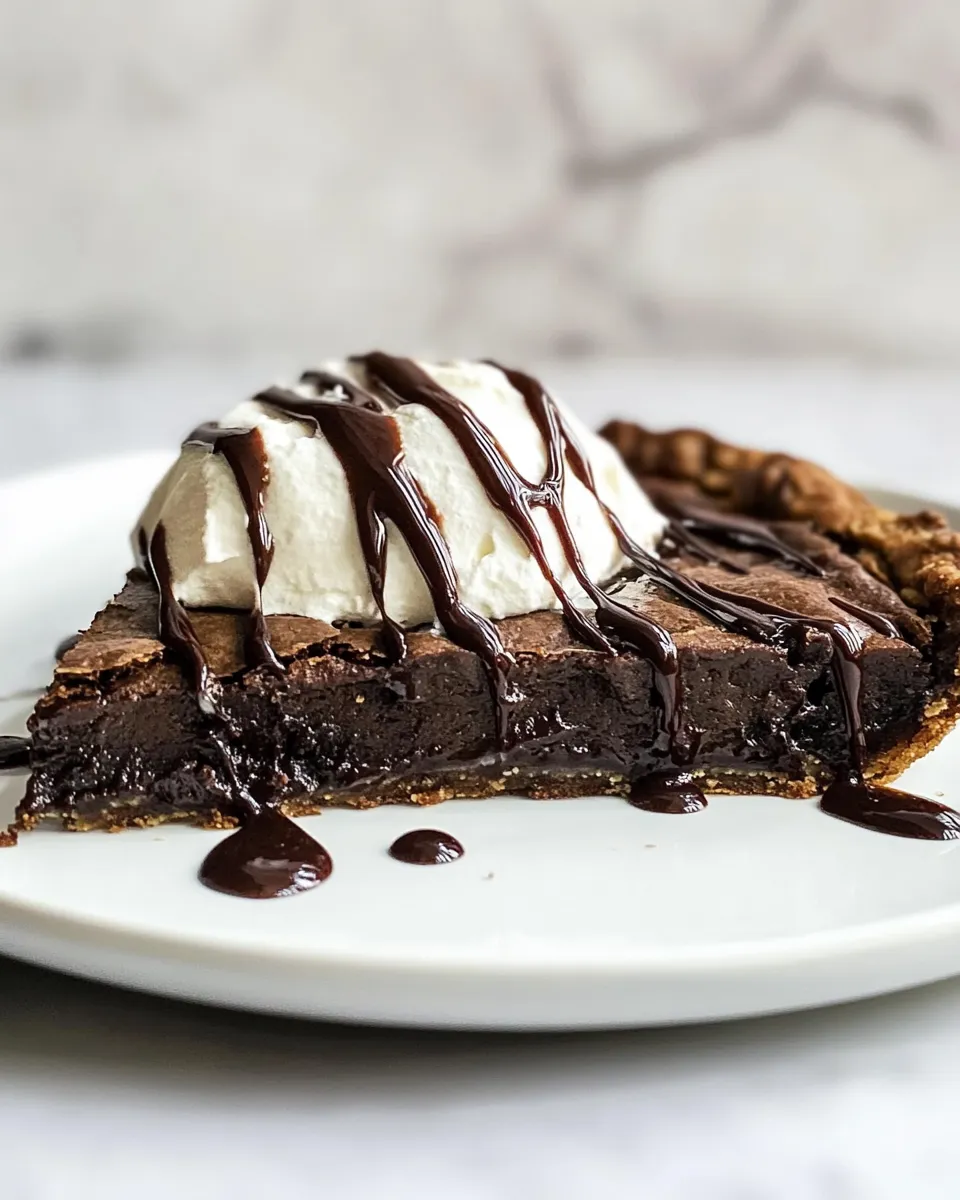 Homemade Brownie Pie a la Mode recipe image