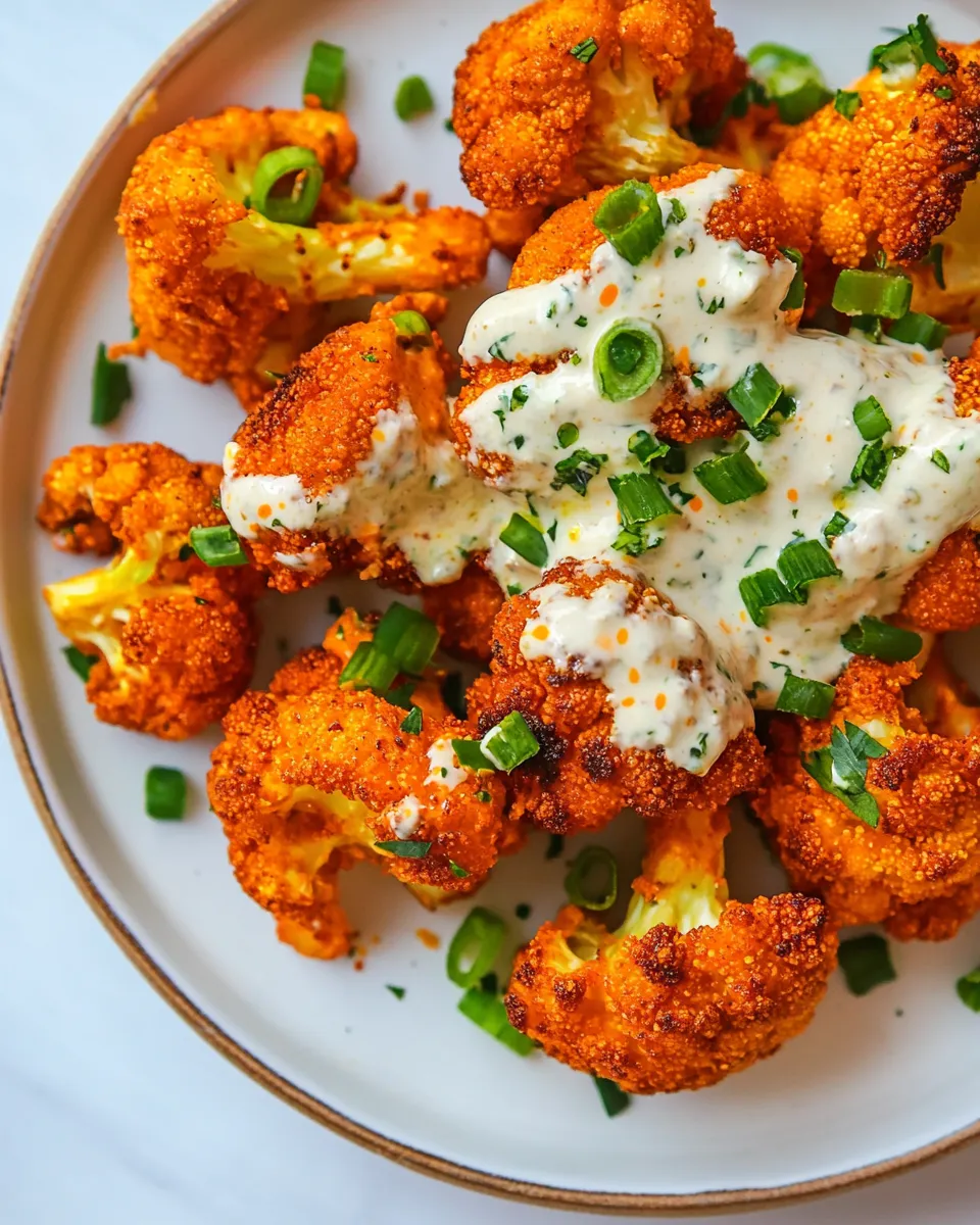Easy Buffalo Cauliflower with Spicy Tahini Ranch. picture