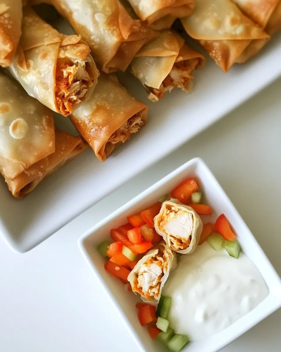 Homemade Buffalo Chicken Egg Rolls photo