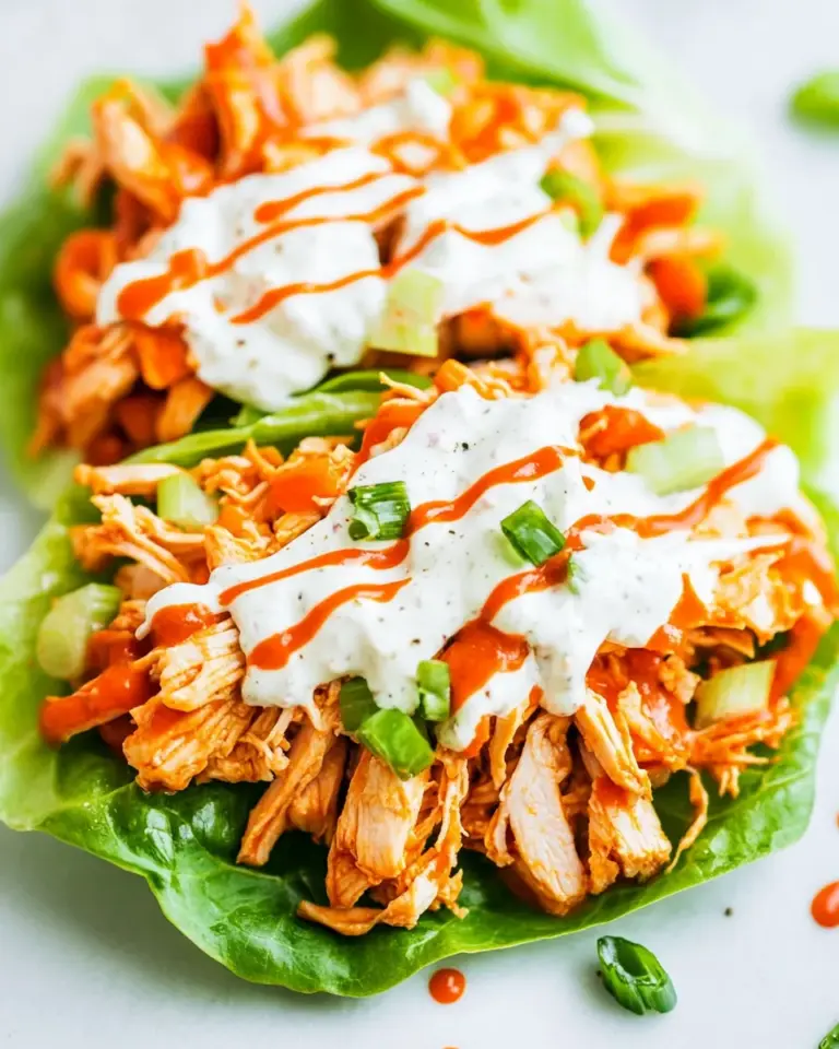Homemade Buffalo Chicken Lettuce Wraps (Slow Cooker, Instant Pot) photo