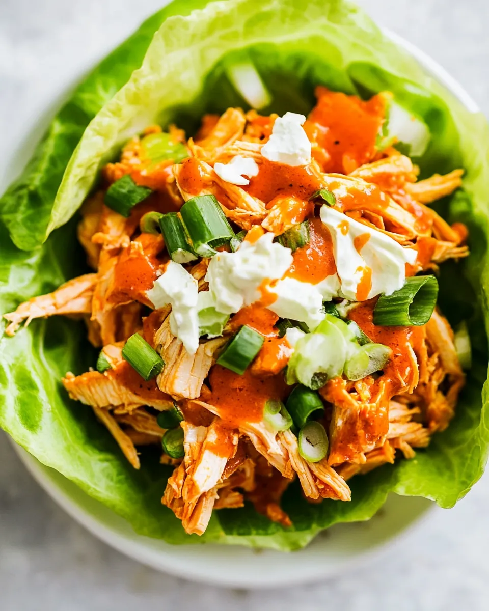 Easy Buffalo Chicken Lettuce Wraps (Slow Cooker, Instant Pot) picture