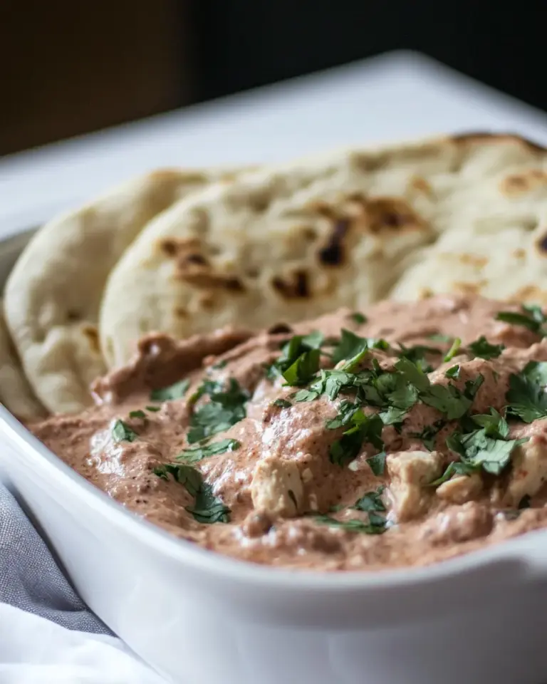 Homemade Butter Chicken Dip with Gluten-Free Naan Bread photo