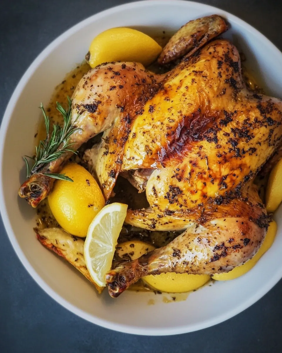 Easy Butterflied Lemon Roast Chicken recipe photo