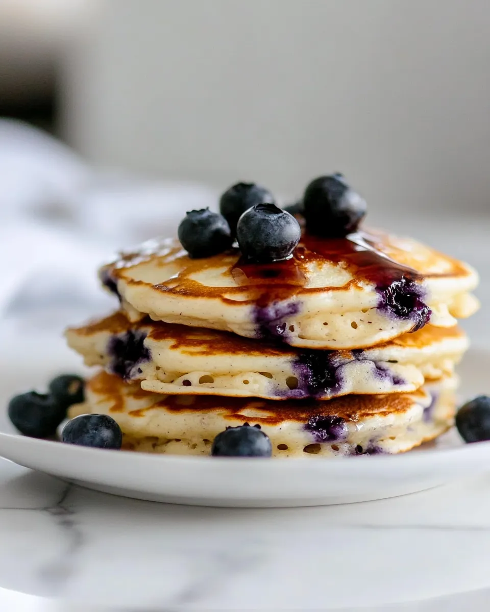 Homemade Buttermilk Blueberry Pancakes photo