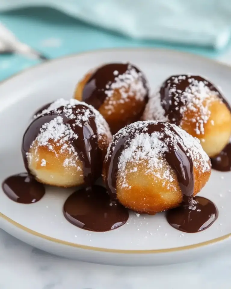 Homemade Buuelos with Warm Chocolate Sauce photo