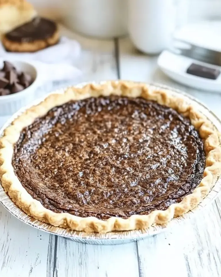 Homemade CHOCOLATE CHESS PIE photo