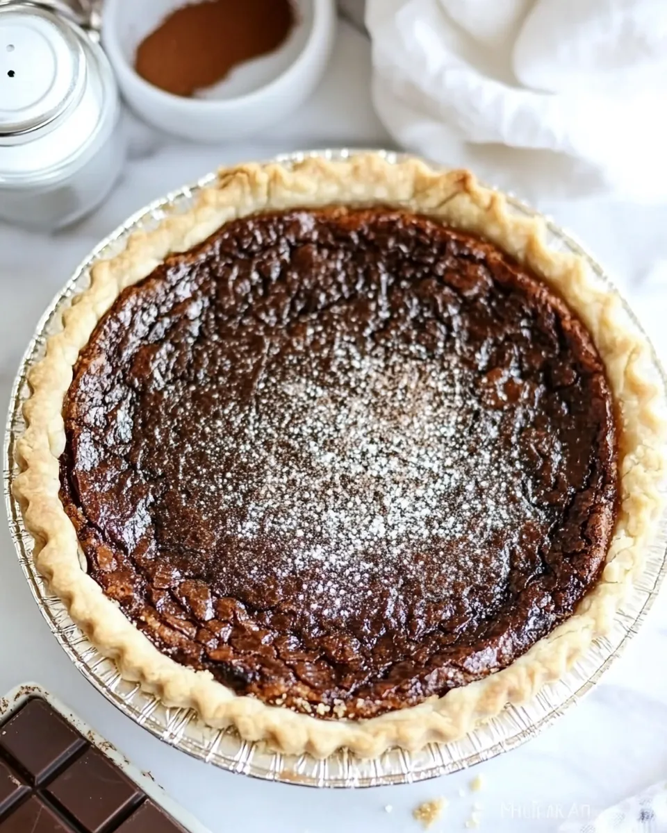 Delicious CHOCOLATE CHESS PIE shot