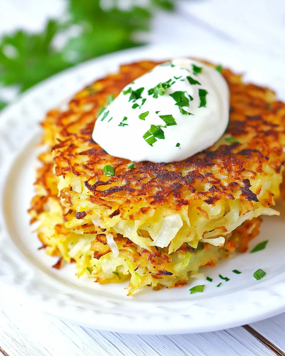 Delicious Cabbage Hash Browns Recipe shot