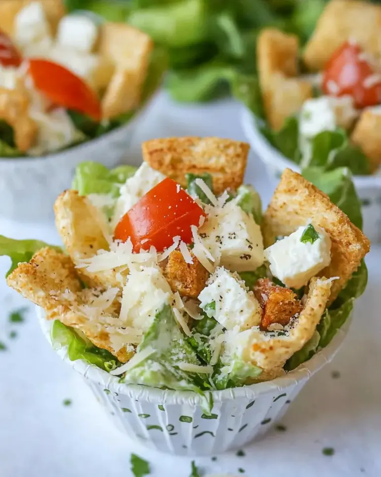 Homemade Caesar Salad Cups recipe photo