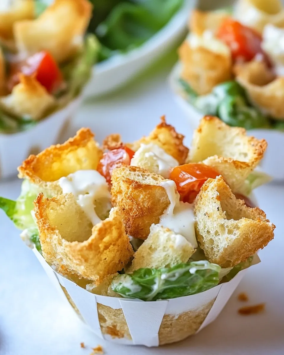 Classic Caesar Salad Cups image