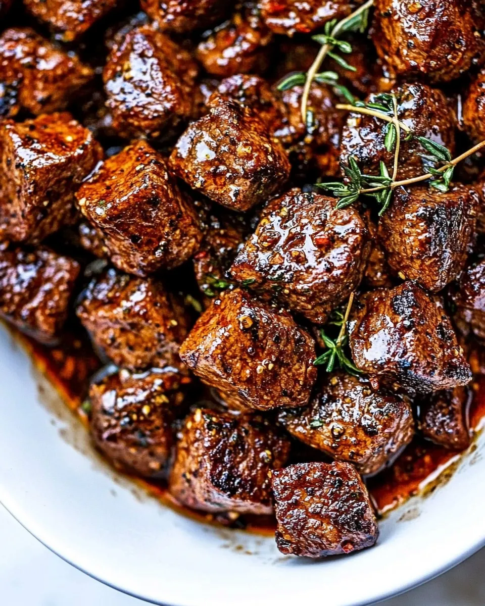 Delicious Cajun Butter Steak Bites shot