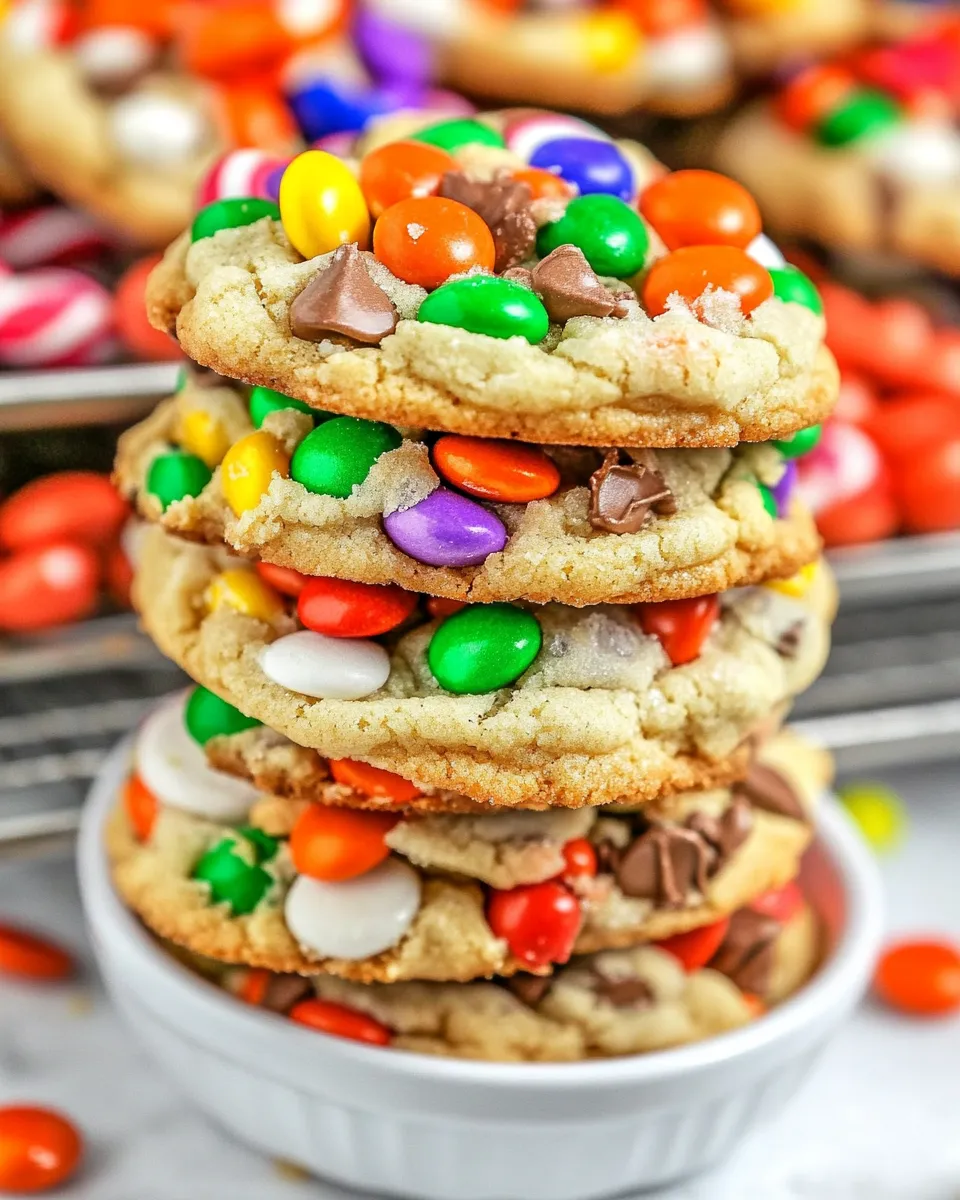 Easy Candy Overload Cookies food shot