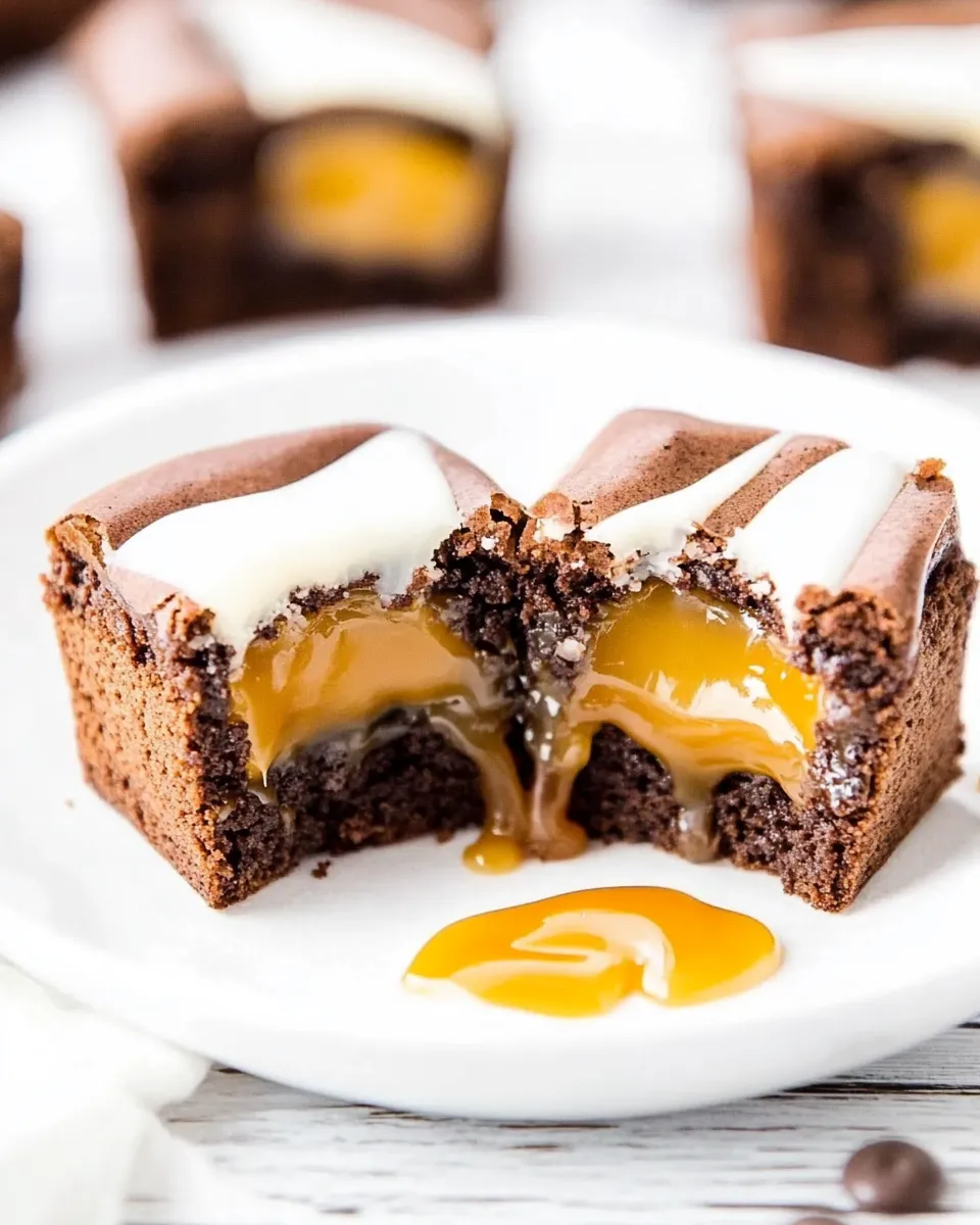 Homemade Caramel Stuffed Brownie Bites photo