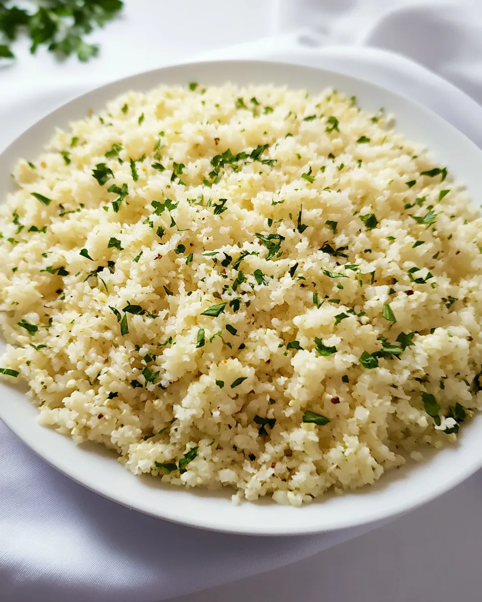 Delicious Cauliflower Rice with Garlic and Parmesan photo