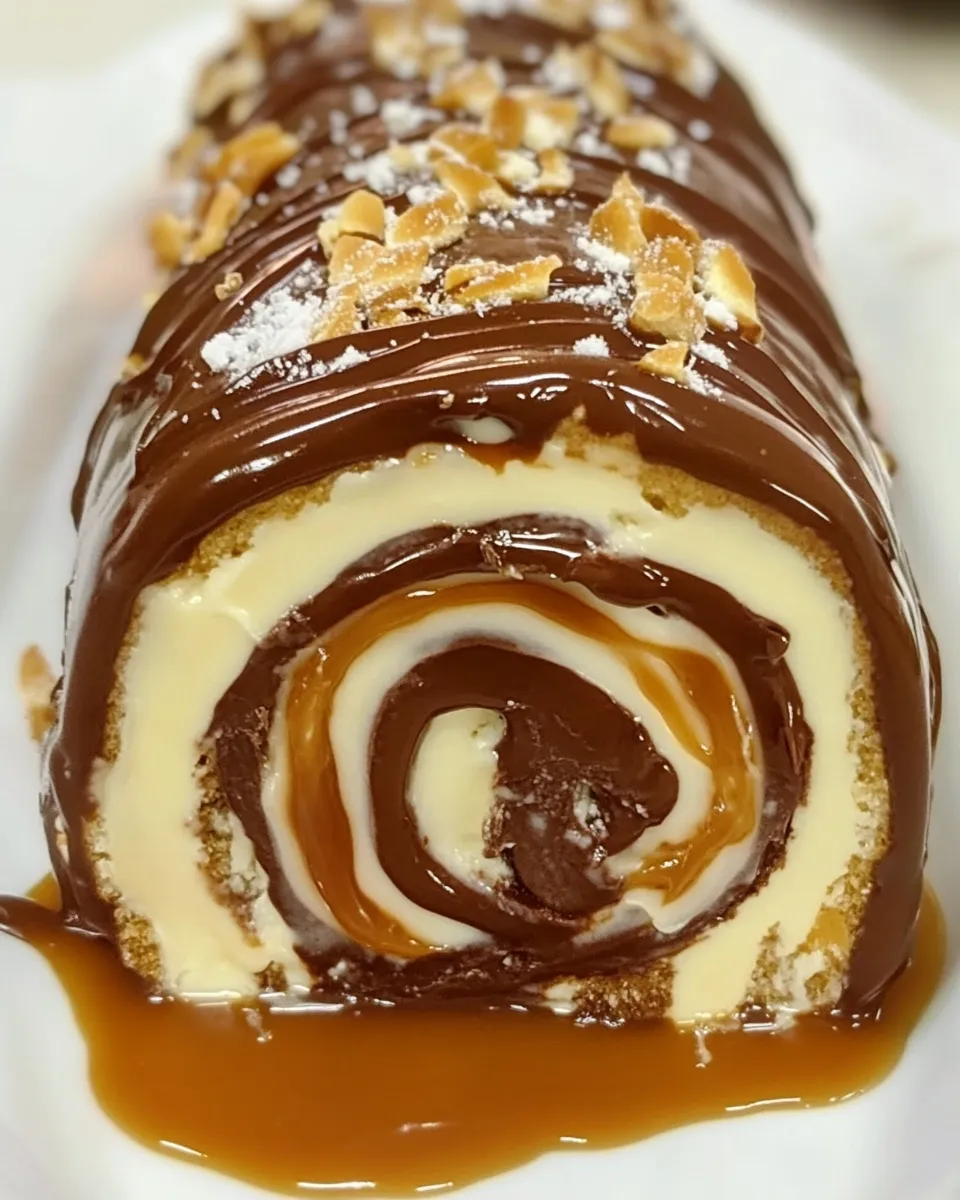 Easy Cheese Roulade with Caramel Chocolate Glaze picture