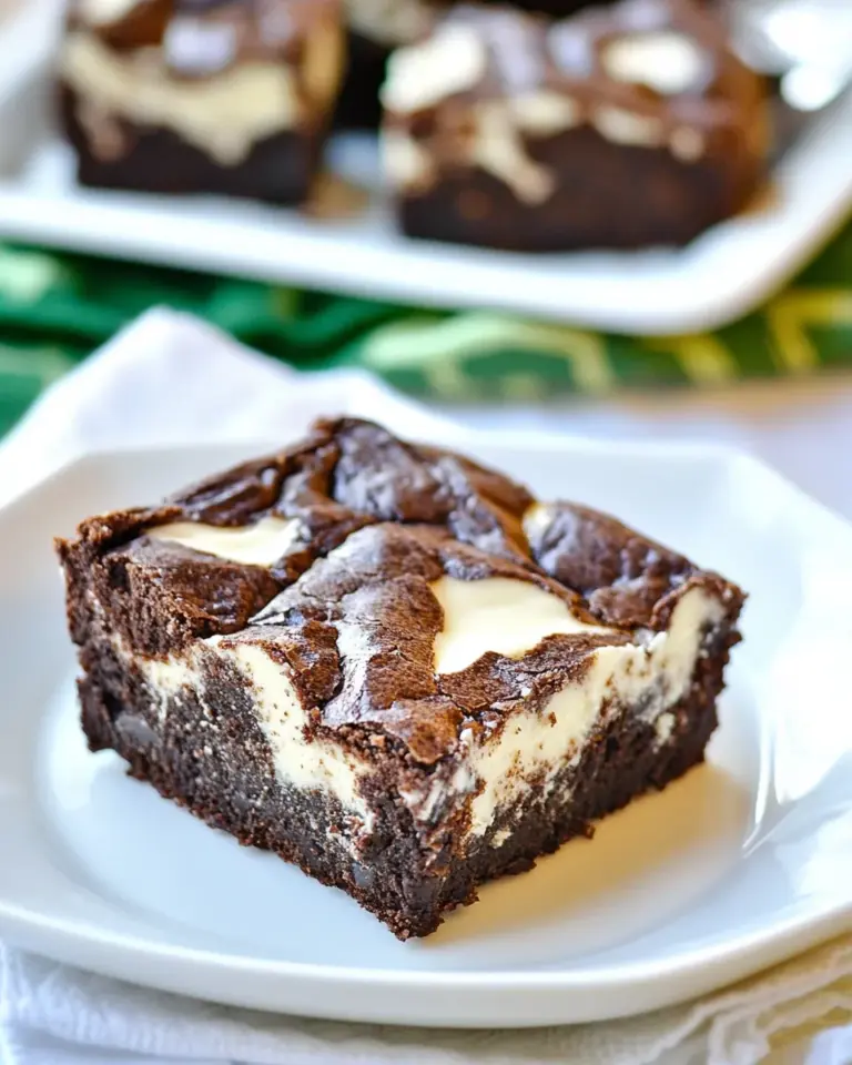 Homemade Cheesecake Brownies With Irish Cream photo