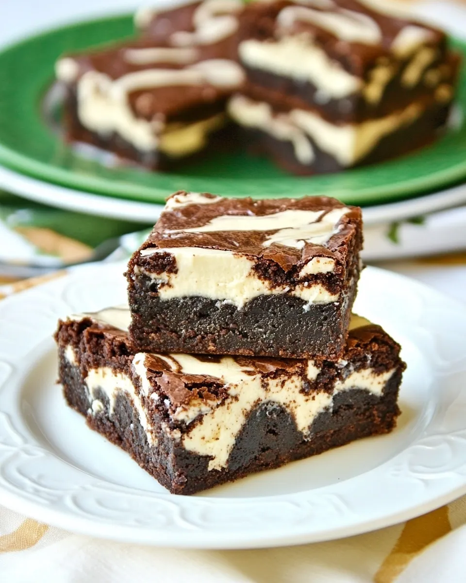 Classic Cheesecake Brownies With Irish Cream image