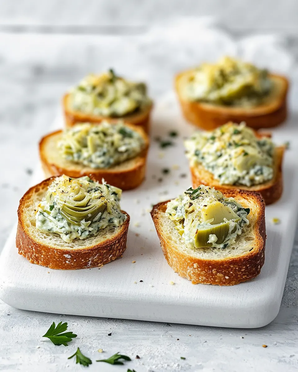 Easy Cheesy Artichoke Crostini picture