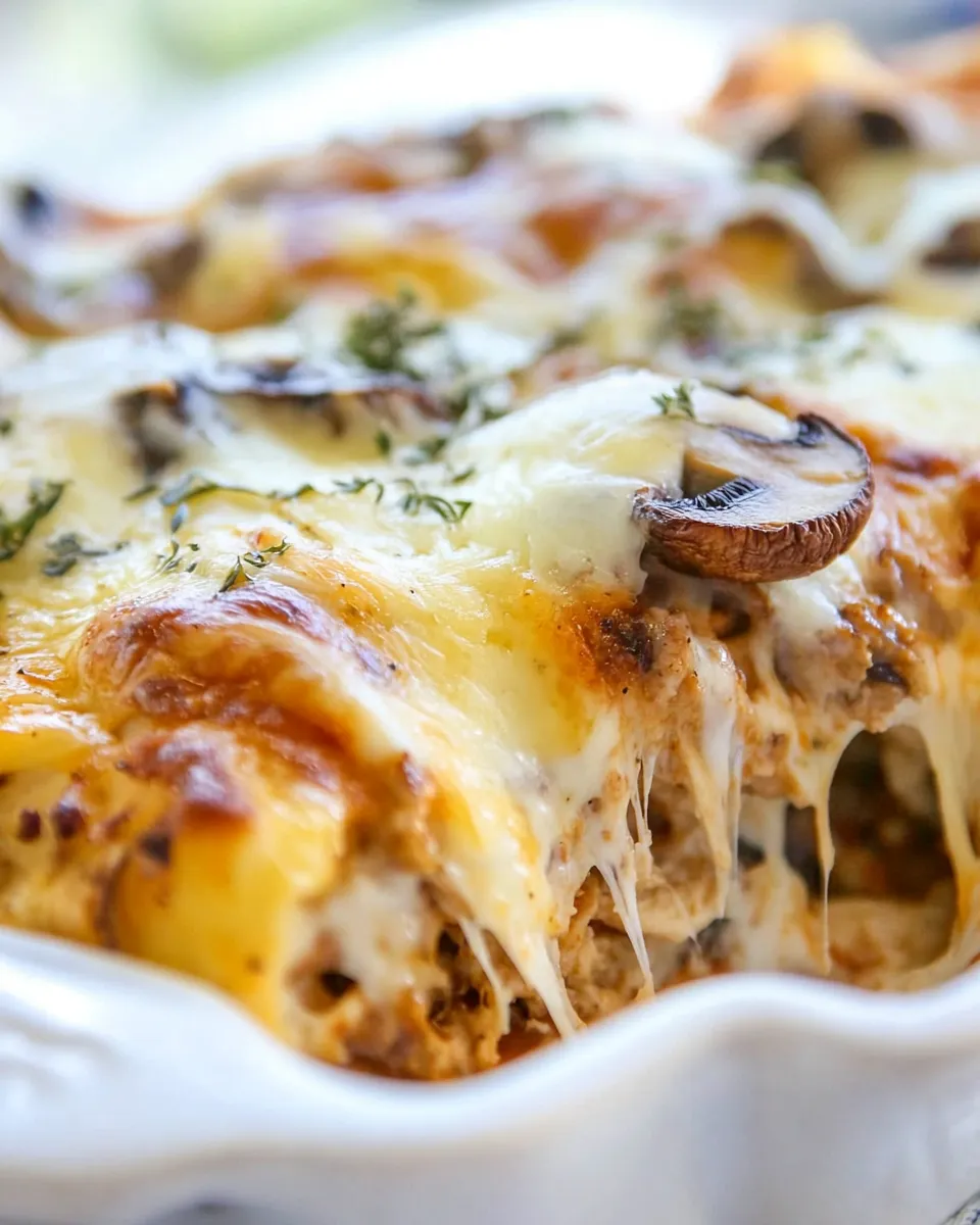 Classic Cheesy Chicken with Mushrooms image