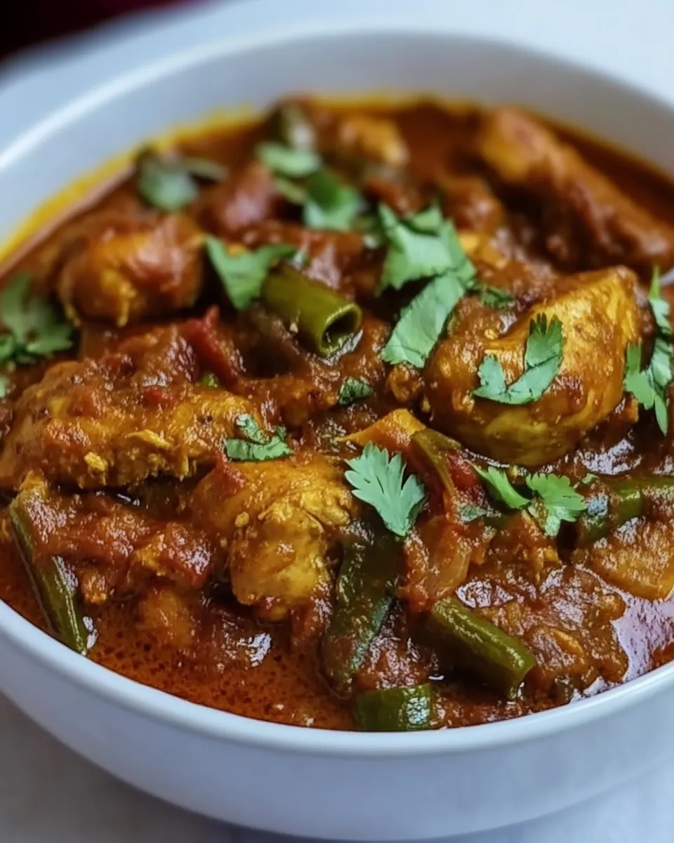 Delicious Chettinad Chicken Curry shot