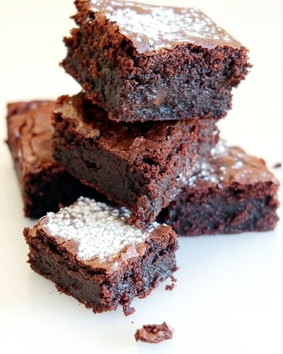 Homemade Chewy, Fudgy Triple-Chocolate Brownies photo