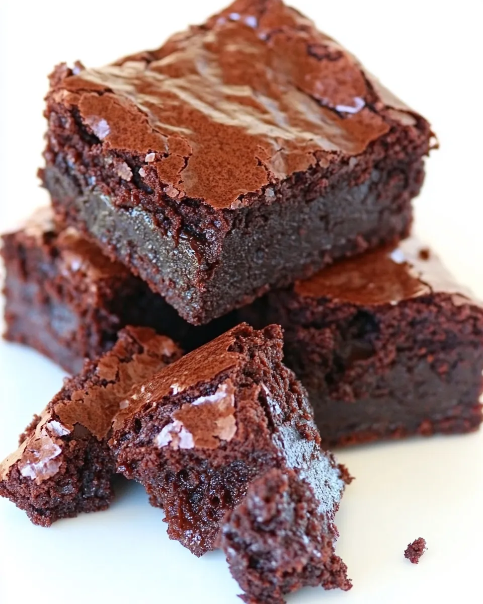 Easy Chewy, Fudgy Triple-Chocolate Brownies recipe photo