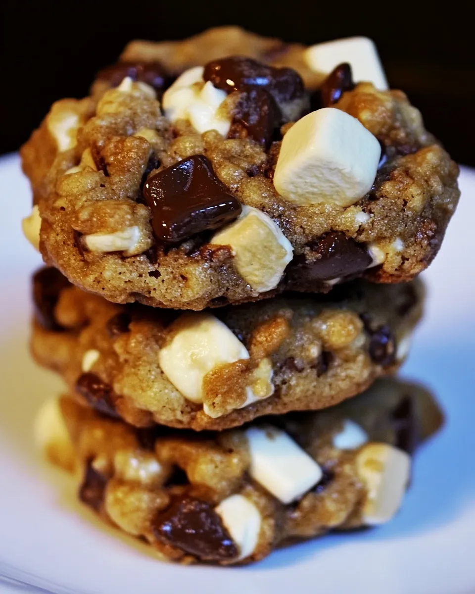 Homemade Chewy Smores Cookies photo