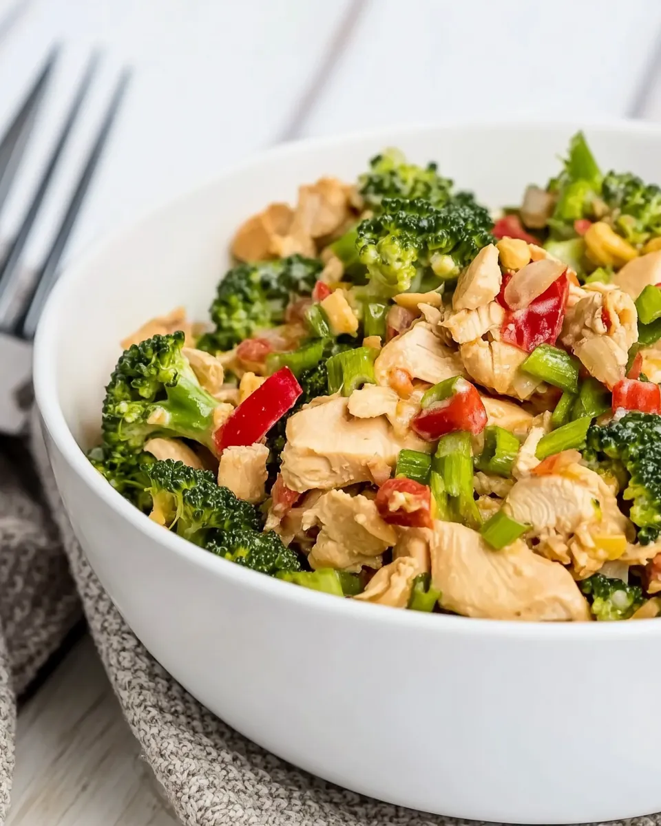 Delicious Chicken Broccoli Salad shot