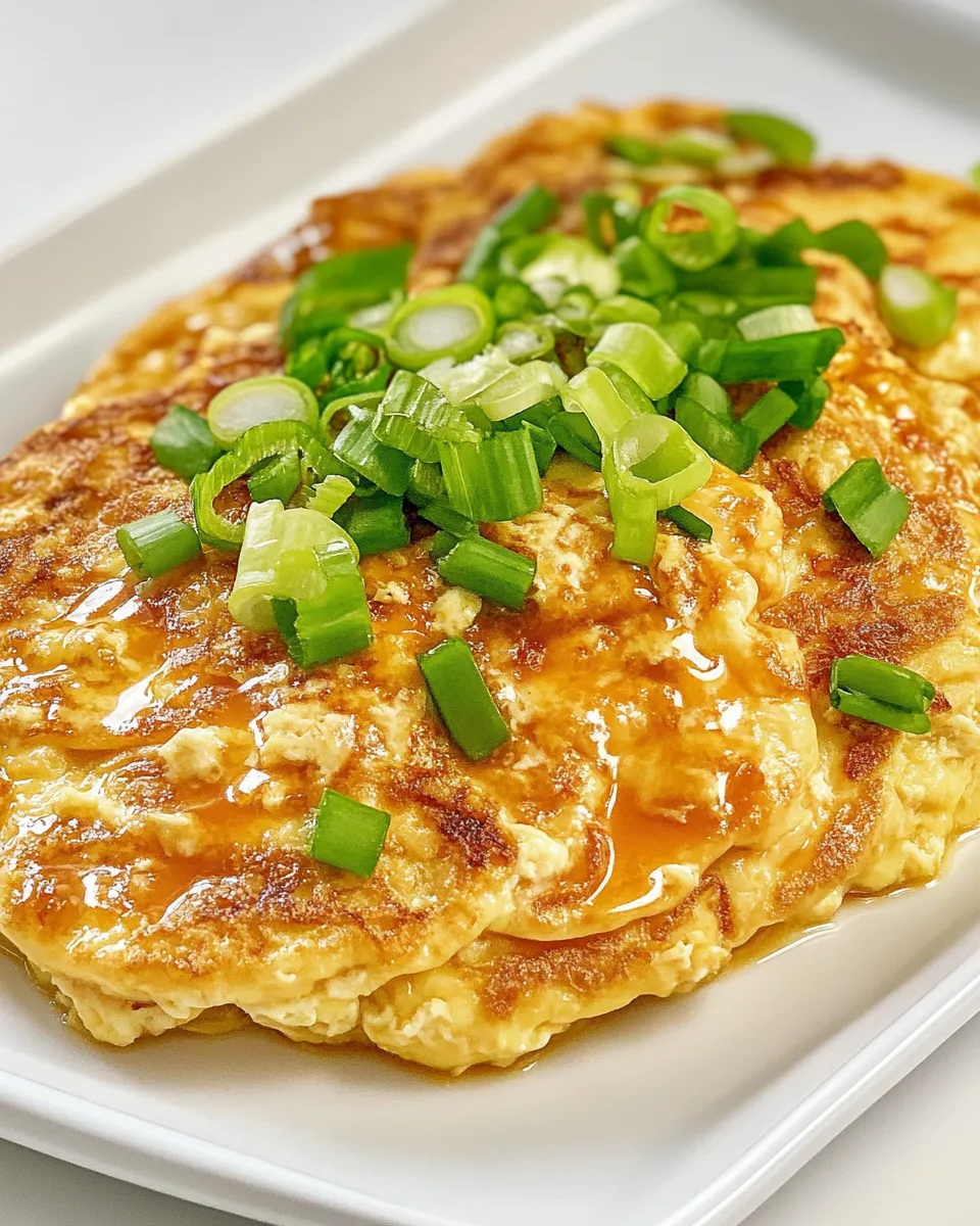 Delicious Chicken Egg Foo Young shot