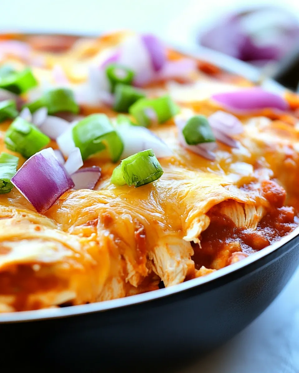 Delicious Chicken Enchilada Skillet Recipe shot