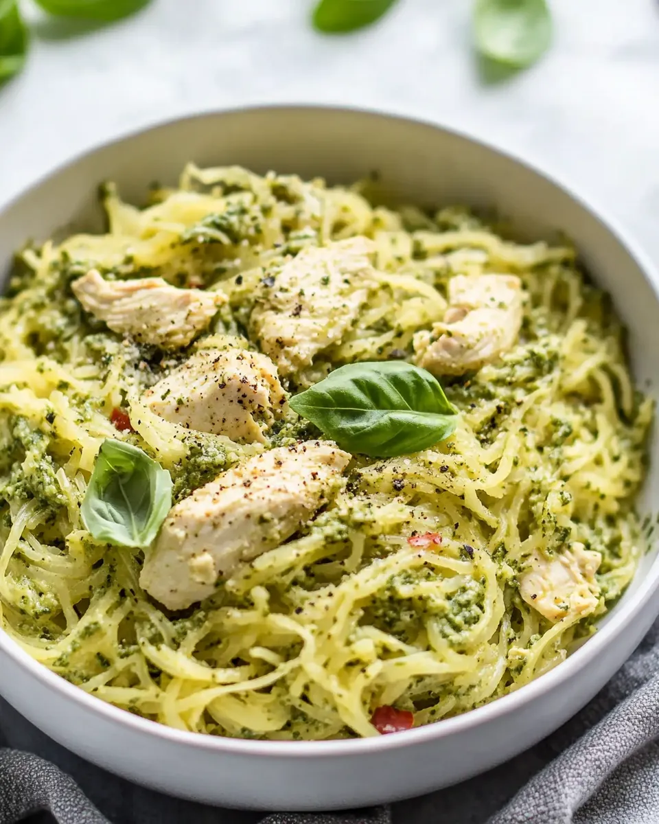 Easy Chicken Pesto Spaghetti Squash (Paleo, Keto, Whole30) picture