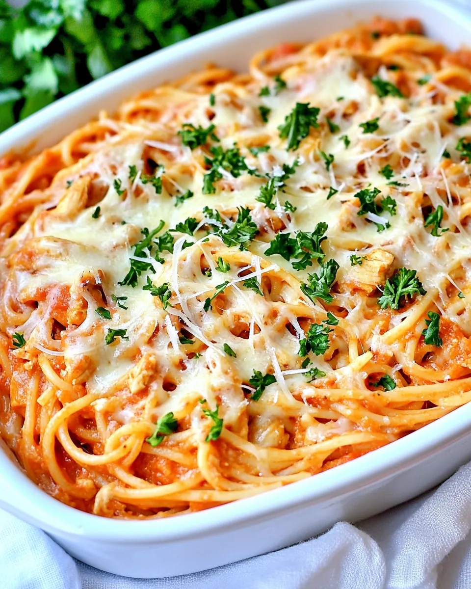 Delicious Chicken Spaghetti Recipe with Rotel Tomatoes shot