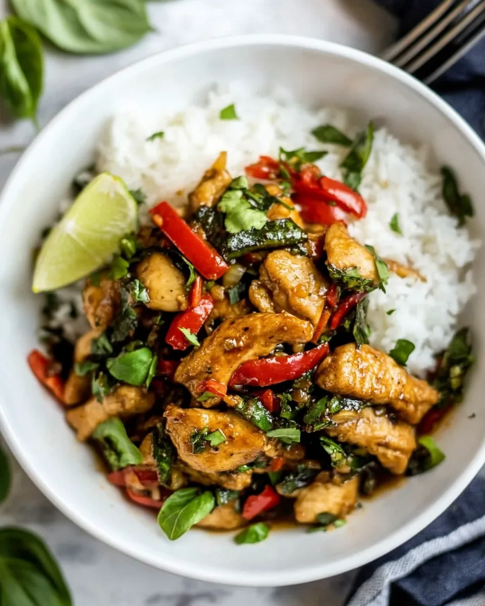 Homemade Chicken Stir-Fry With Coriander And Spicy Sweet Sauce photo