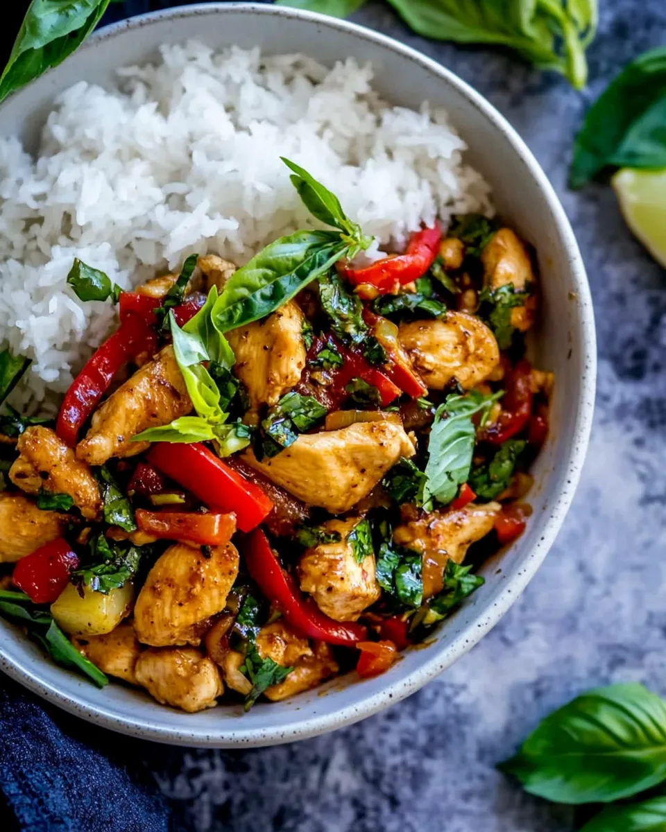 Delicious Chicken Stir-Fry With Coriander And Spicy Sweet Sauce shot