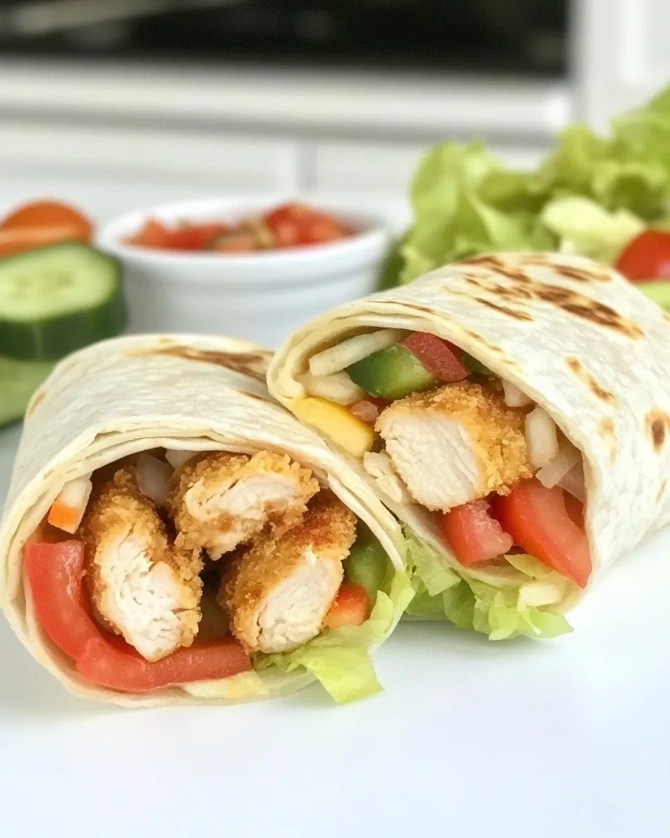 Easy Chicken Tender Wraps recipe photo