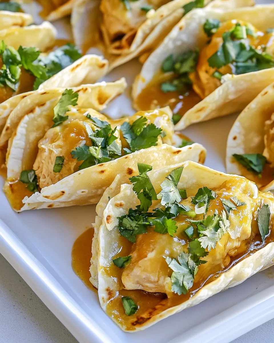 Delicious Chicken Wonton Tacos shot