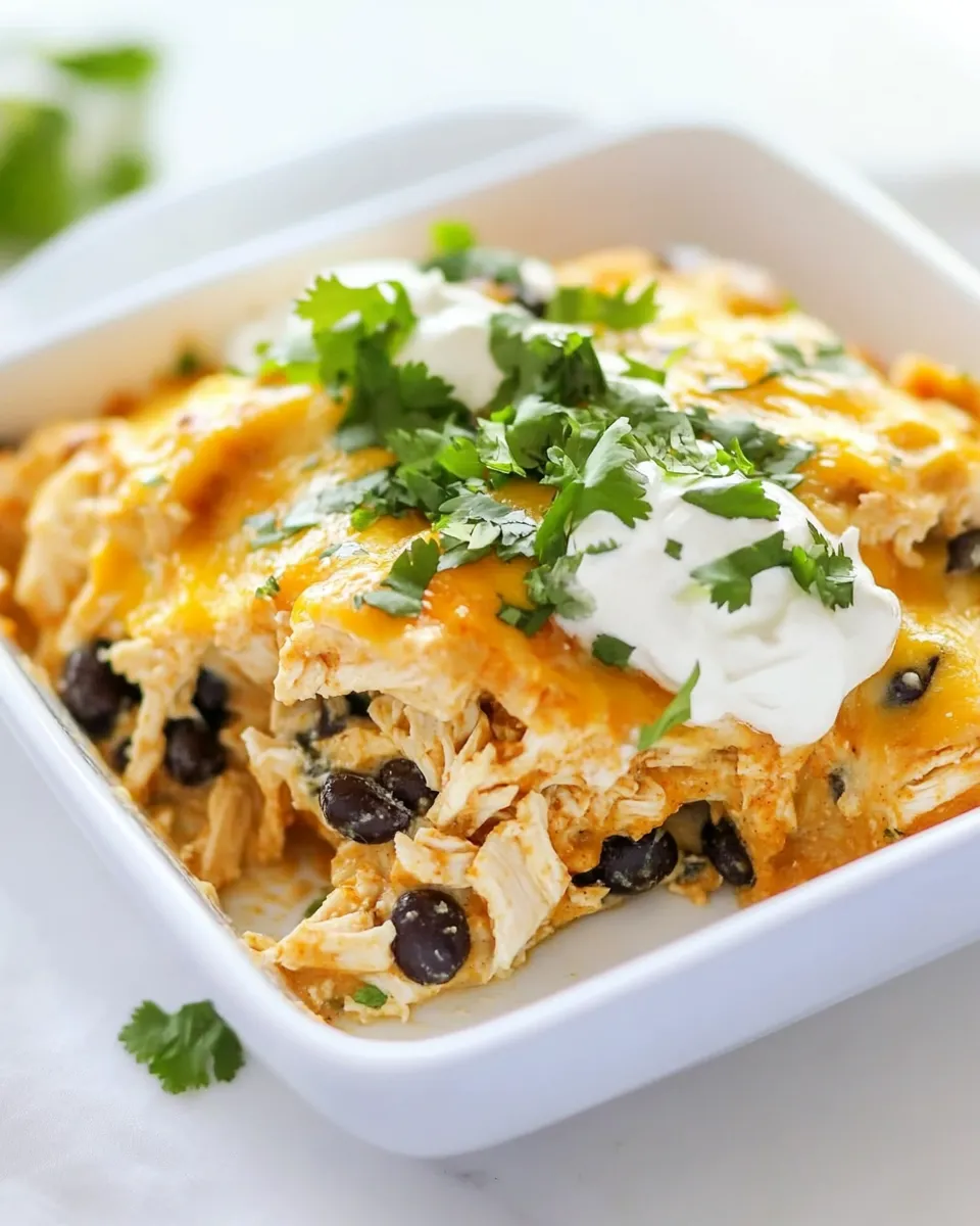 Homemade Chicken and Black Bean Enchilada Casserole photo