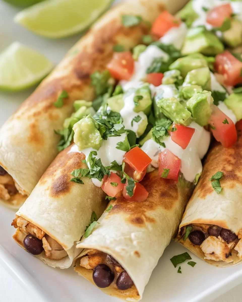 Easy Chicken and Black Bean Flautas picture